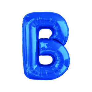 34" BLUE LETTER B