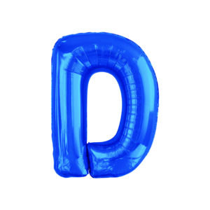 34" BLUE LETTER D
