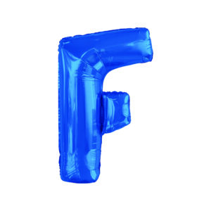 34" BLUE LETTER F