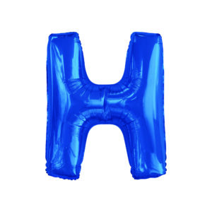 34" BLUE LETTER H