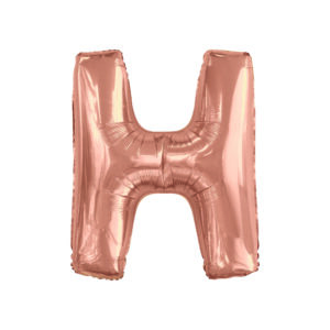 34" ROSE GOLD LETTER H