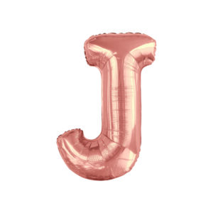 34" ROSE GOLD LETTER J