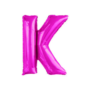 34" HOT PINK LETTER K