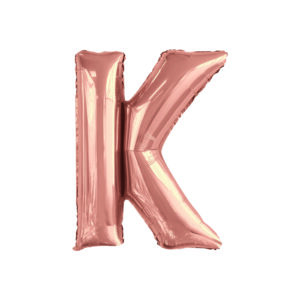 34" ROSE GOLD LETTER K