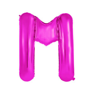 34" HOT PINK LETTER M