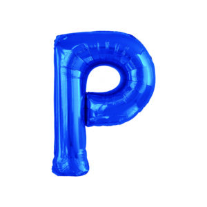 34" BLUE LETTER P