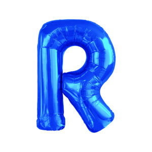 34" BLUE LETTER R