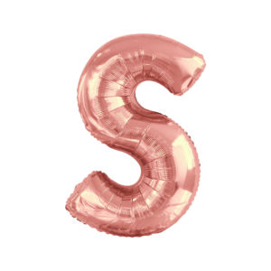 34" ROSE GOLD LETTER S