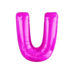 34" HOT PINK LETTER U
