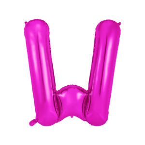 34" HOT PINK LETTER W