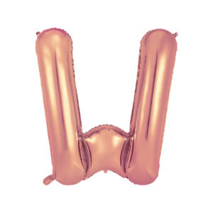 34" ROSE GOLD LETTER W