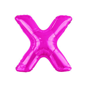 34" HOT PINK LETTER X