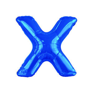 34" BLUE LETTER X