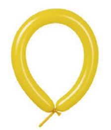 T260" LATEX DESIGNER BALLOONS 50CT - YELLOW..