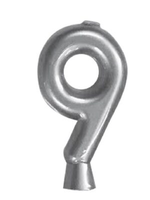 #9 SILVER NUMBER CANDLE