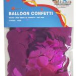 ROUND 1.5CM METTALIC CONFETTI 20GM-HOT PINK