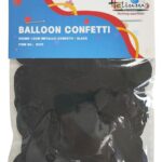 ROUND 1.5CM METTALIC CONFETTI 20GM-BLACK