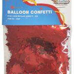 STAR 1.5CM METTALLIC CONFETTI 20GM- RED