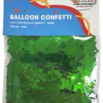 STAR 1.5CM METTALLIC CONFETTI 20GM- GREEN