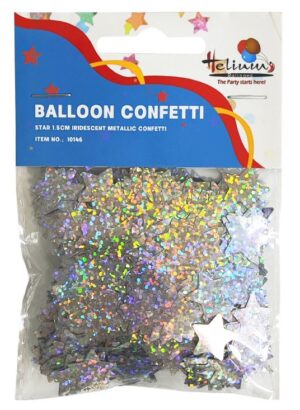 STAR 1.5CM METALLIC CONFETTI 20GM- IRIDESCENT