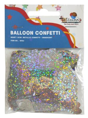 HEART 1.5M HOLOGRAPHIC CONFETTI 20GM-IRIDESCENT