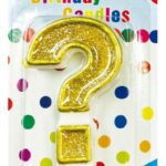 GOLD NUMERAL BDAY CANDLE #?