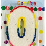 RAINBOW NUMERAL BDAY CANDLE #0