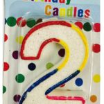 RAINBOW NUMERAL BDAY CANDLE #2
