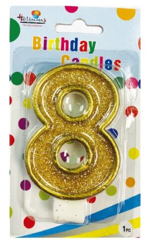 CHAMPAGNE BDAY CANDLE #8