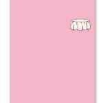 PRETTY PINK - PLASTIC TABLECOVER 84" D