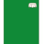 FOREST GREEN - PLASTIC TABLECOVER 84" D