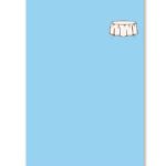 BABY BLUE - PLASTIC TABLECOVER 84" D