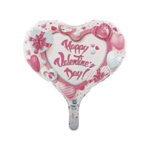18H SENSUAL HVD PINK & WHITE STRIPPED HEARTS