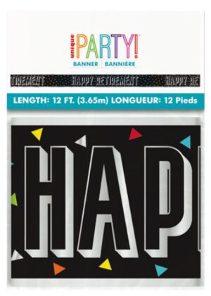 HAPPY RETIREMENT FOIL BANNER 12 FT.