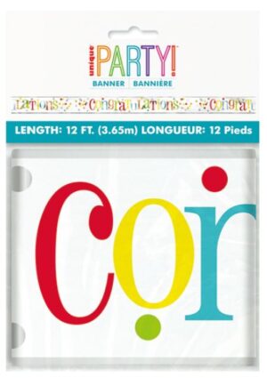 COLORFUL CONGRATULATIONS 12FT 1CT/12PK
