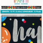 COLORFUL BALLOONS PRISMATIC HAPPY BIRTHDAY 12FT 1CT/12PK