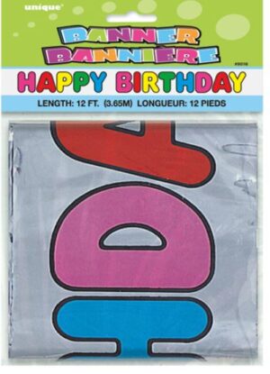 HAPPY BIRTHDAY FOIL BANNER 12 FT.