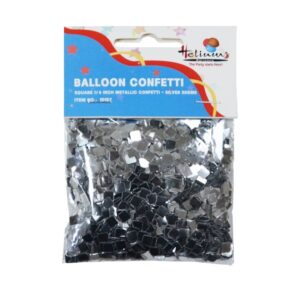 SQUARE 1/4 INCH METALLIC CONFETTI - SILVER 20 GMS/BAG..
