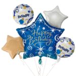 BQT HAPPY BIRTHDAY BLUE STAR - 5PCS