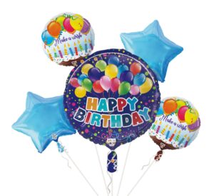 BQT HAPPY BIRTHDAY BALLOONS ROUND - 5PCS