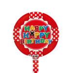 9C HAPPY BIRTHDAY! RED POLKA DOTS