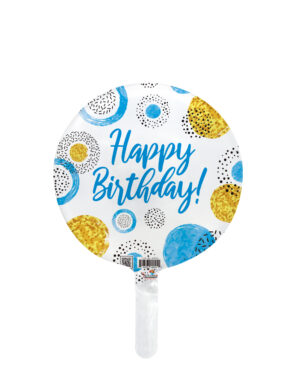 9C HB BLUE SILVER GOLD BLACK DOTS