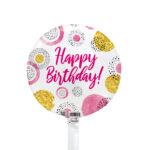 9C HB PINK SILVER GOLD BLACK DOTS