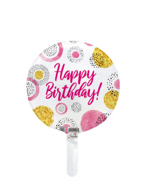 9C HB PINK SILVER GOLD BLACK DOTS