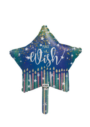 9S MAKE A WISH BLUE W/CANDLES